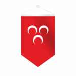 Beşgen Üç Hilal Flama 25x35 cm