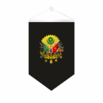 Osmanlı Devlet Armalı Beşgen Flama 25x35 cm